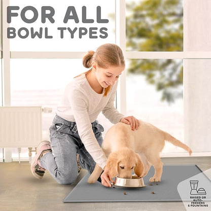 Dog Food Mat - 24x15 Raised Edges Dogs Mat - Image 6