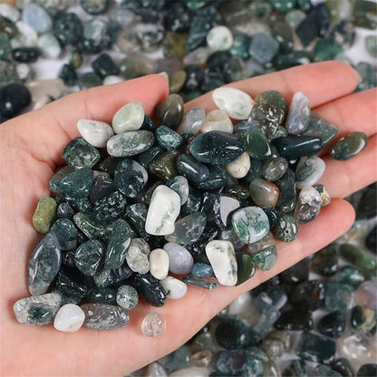 1lb Aquatic Agate Aquarium Gravel Rocks Natural Tumbled Healing Crystal Chips - Image 2
