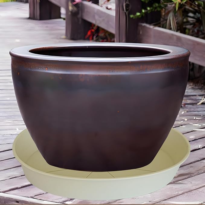 4 Pack of 16 17 inch Plant Saucer, 2.3" Depth, Heavy Duty Deep Plant Trays - Image 6
