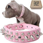 TEEMERRYCA Adjustable Leather Spiked Studded Dog Collars by TEEMERRYCA