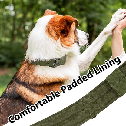 Tactical Dog Collar Military Adjustable Dog Collars Soft Nylon Training Collar - Image 6