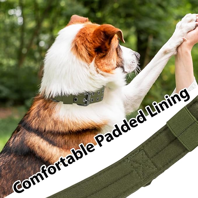 Tactical Dog Collar Military Adjustable Dog Collars Soft Nylon Training Collar - Image 6