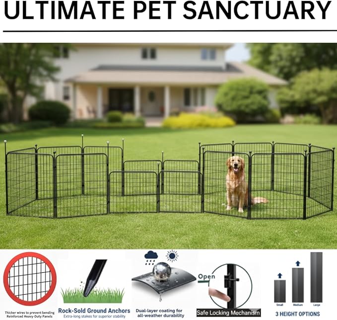 Portable Dog Crates & Playpen, Easy-Carry Straps - Image 4