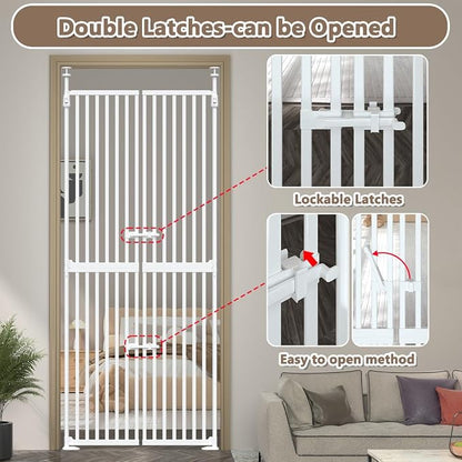 71" High Extra Tall Cat Gate, 34-36 Inch Tall Pet Gates, Auto Close Kitten - Image 5