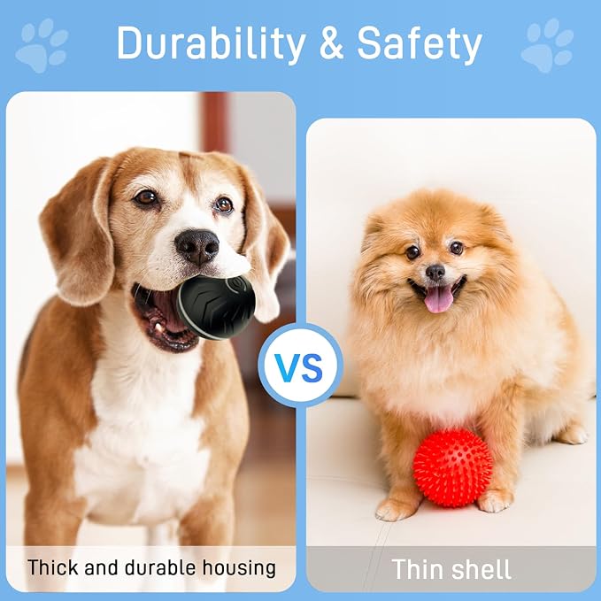 2026 T01 Interactive Dog Toys, Vibrating Dog Ball Motion Activated Dog Toy - Image 6