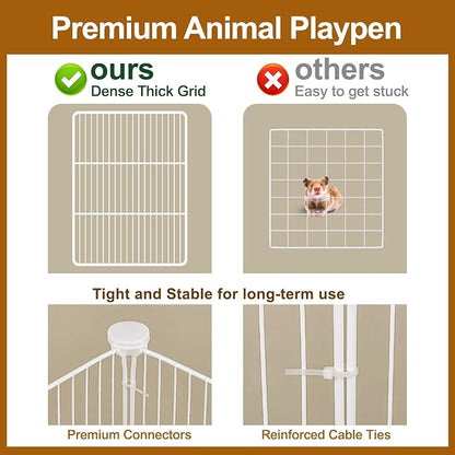 12 Panels Small Animal Playpen, Pet Playpen, C&C Cage - Image 6