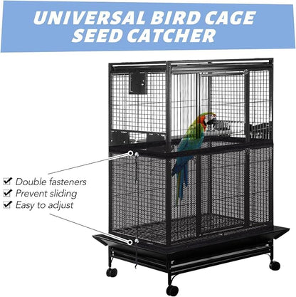 Bird Cage Netting Seed Catcher Adjustable Bird Cage Skirt Seed Catcher Large - Image 7