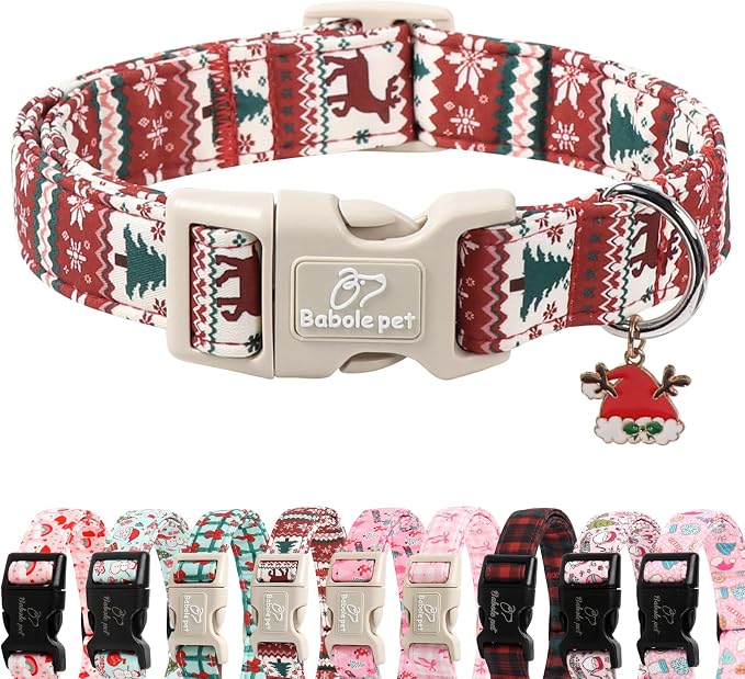 Christmas Dog Collar for Small Dogs by Babolepet