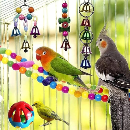 Bird Swing Standing Chewing Training Hanging Toy Hammock Climbing Ladder - Image 3