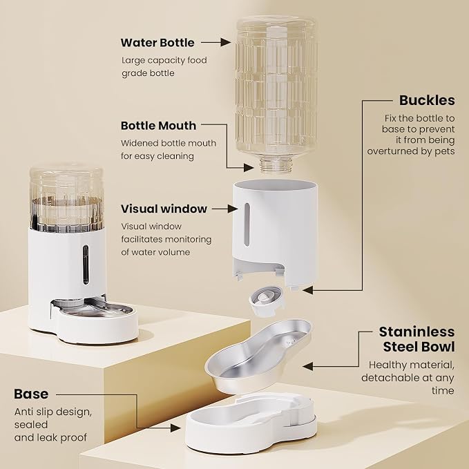 CZPET Automatic 4L/1Gal/135Oz Cat Water Dispenser - Image 6