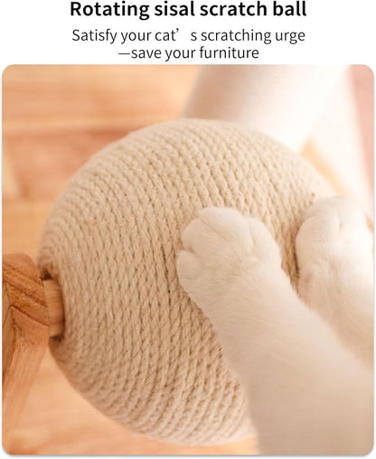 Wood Cat Tree for Large Cats, Modern Cat Tree Tower - Image 6
