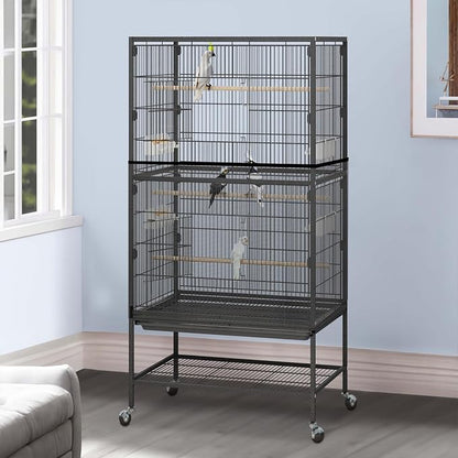 Large Bird Cage Seed Catcher, Stretchy Bird Cage Cover, Soft Nylon Mesh Skirt - Image 7