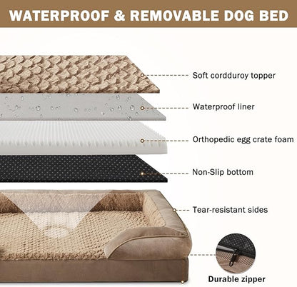 INVENHO Orthopedic Dog Beds Large Sized, XL Washable Dog Sofa - Image 4