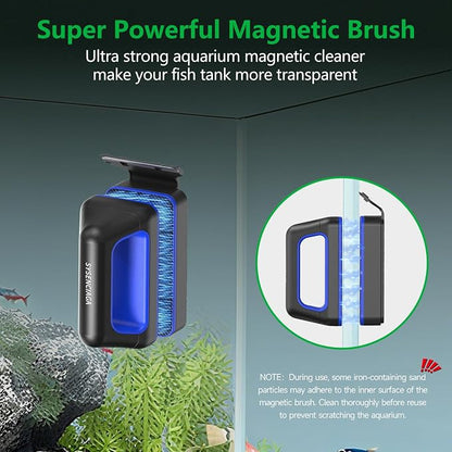 Aquarium Magnet Glass Cleaner, Double-Sided Detachable & Floating Algae Scraper - Image 2