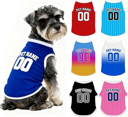 Custom Dog Shirt Personalized Pet Jersey Shirts by Unknown