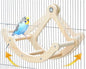 Bird Perch Toy, Interactive Rocking Parakeet Toys and Perches, Wooden Exercise by Jevnd
