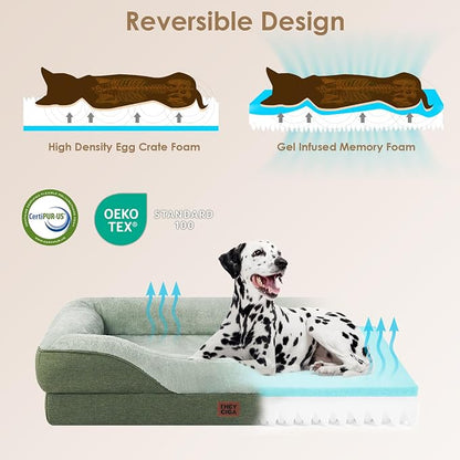 EHEYCIGA Orthopedic Dog Bed for Large Sized Dog, Waterproof Liner & Washable - Image 2