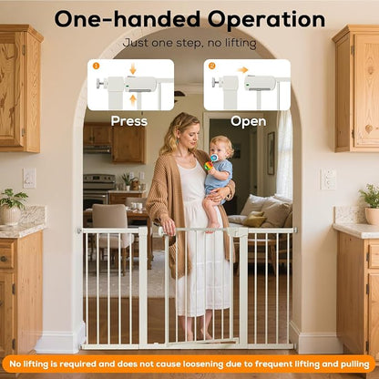 29.5-46" Magnetic Baby Gate for Stairs, Baby Safety Essentials, Auto Close Gate - Image 9