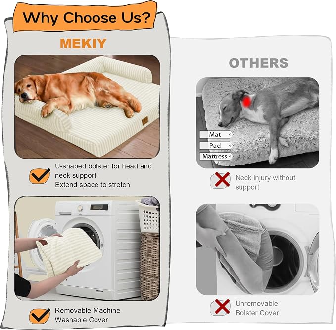 Large Dog Bed Waterproof Orthopedic Foam Dog Beds - Image 4