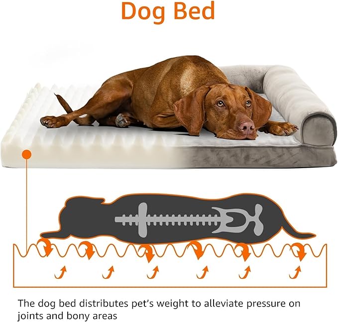 Amazon Basics Dog Bed with Cooling Gel Memory Foam, Pressure-Relief Support - Image 5