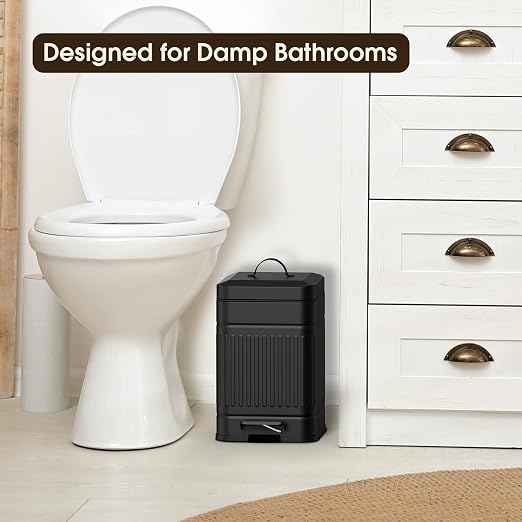 CEROELDA Small Trash Can with Lid-5L/1.3 Gal, Stainless Steel Outdoor Dog Poop - Image 7