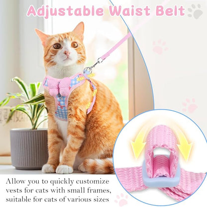 Cat Vest Harness and Leash Set for Walking Escape Proof, Adjustable Kitten - Image 5