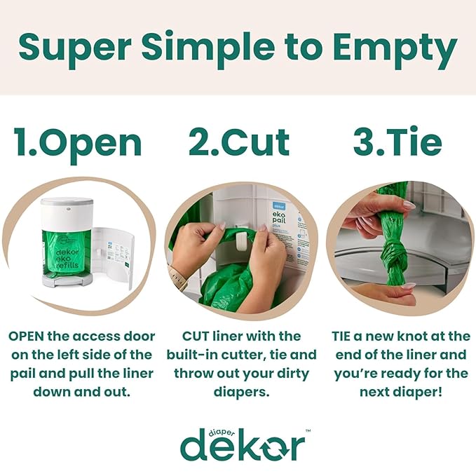 Diaper Dekor CLASSIC Diaper Pail Refills, Exclusive End-of-Liner Marking - Image 5