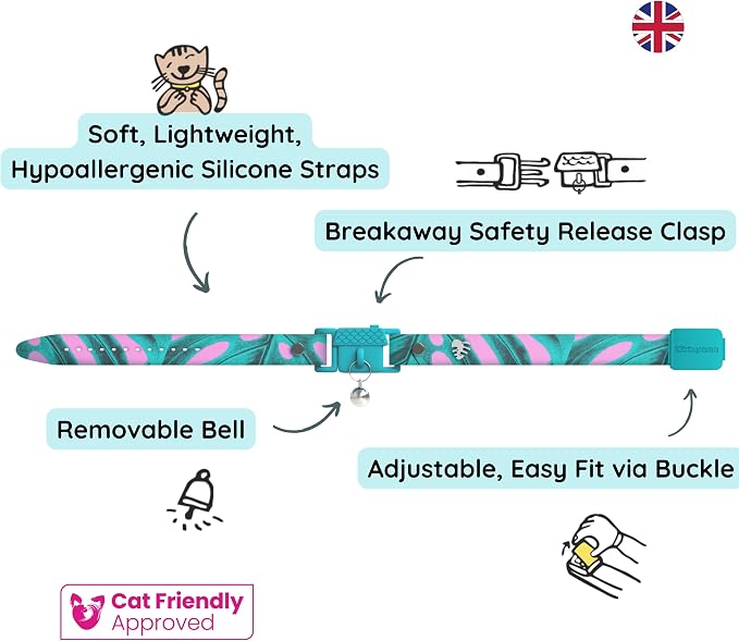 Kittyrama Botanicals Monstera Cat Collar. Award Winning. Hypoallergenic - Image 3