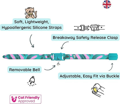 Kittyrama Botanicals Monstera Cat Collar. Award Winning. Hypoallergenic - Image 3