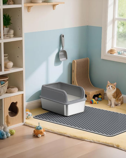 Cat Litter Mat - 46'' x 35'' Small Litter Trapping Mat, Waterproof, Urine-Proof - Image 8