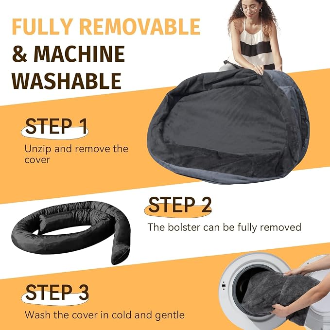 Orthopedic Washable Large Dog Bed: Cooling Dog Bed - Image 5