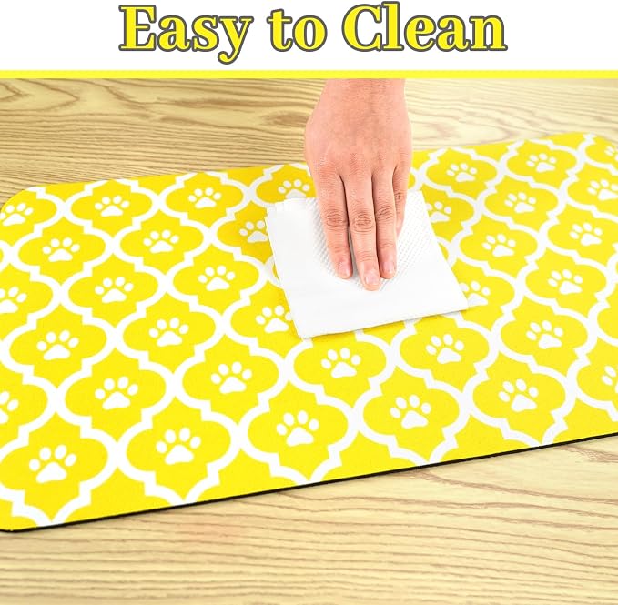 Dog Food Mat 12X20 Inch Pet Feeding Absorbent Mats - Image 6