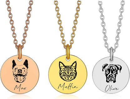 Custom Pet Portrait Necklace by IdaMemory