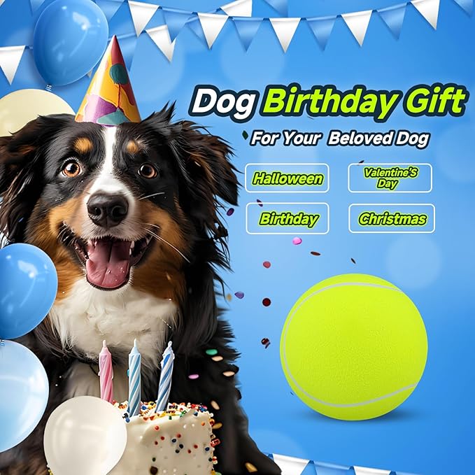 HETOO Giant Tennis Balls for Dogs: 9.5 inch Large Dog Toys- Outdoor Herding Dog - Image 5
