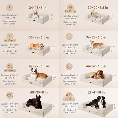 EHEYCIGA Orthopedic Dog Bed for Large Dogs, Waterproof Memory Foam, Non-Slip - Image 2