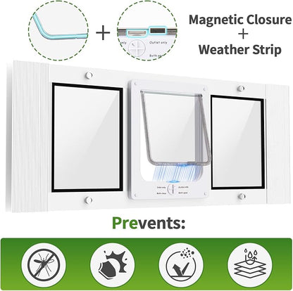 Aluminum Frame Cat Door for Window - Image 5