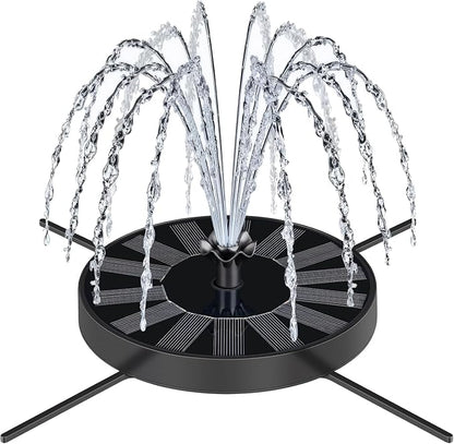 Solar Fountain Pump with Spray Height Adjustment, Upgrade Glass Solar Bird Bath by SEIRMEP