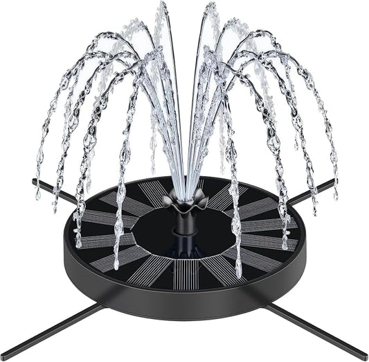 Solar Fountain Pump with Spray Height Adjustment, Upgrade Glass Solar Bird Bath by SEIRMEP