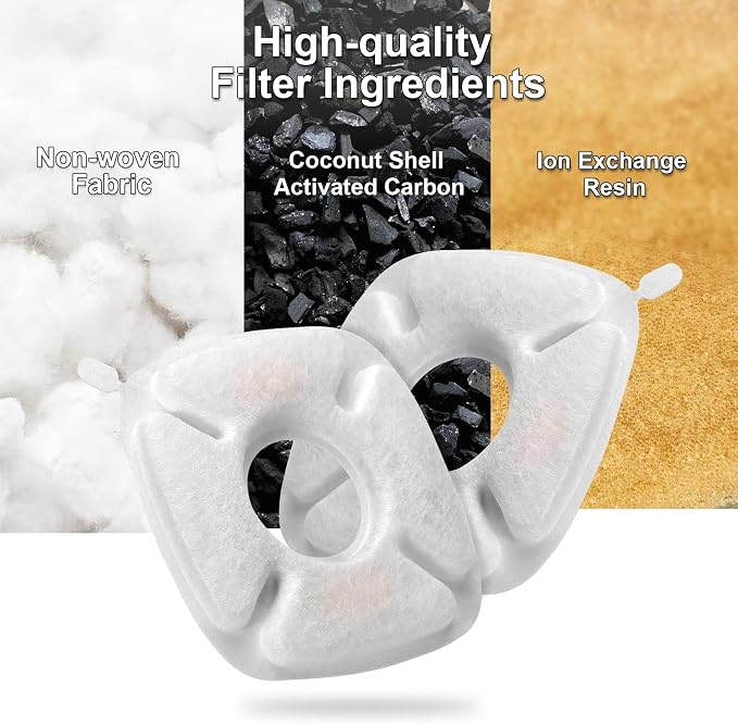 24 Pcs Cat Fountain Replacement Filters：12 Pack Replacement Filters - Image 3