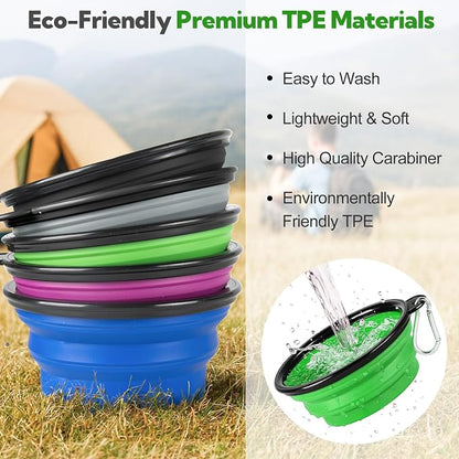 Collapsible Dog Bowl 2 Pack, Dog Water Bowls - Image 5