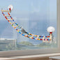 FlidRunest Suction Cup Wooden Bird Perch Stand Toy, Colorful Bird Parrot Ladder by FlidRunest