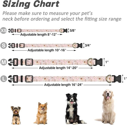 Reflective Dog Collar for Small Dogs, Cute Flower Theme Adjustable Heavy-Duty - Image 7