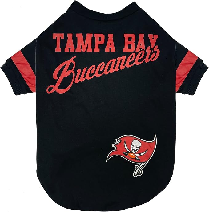 NFL Tampa Bay Buccaneers Dog & Cat T-Shirt, Small. Football PET TEE by PETSFIRST