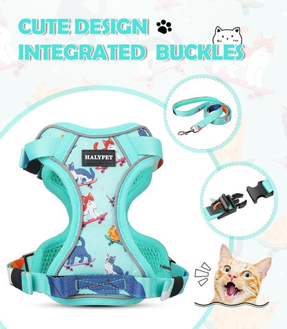 Halypet Cat Harness and Leash Set Cute Escape Proof Vest Harness - Image 3
