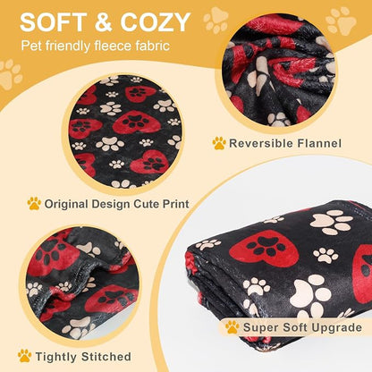 Dog Blankets for Large Dogs, Fuzzy Soft Pet Mat Throw Cover for Kennel Crate Bed - Image 3