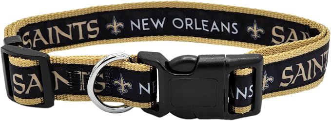 Pets First NFL New Orleans Saints Licensed PET COLLAR, Medium by PETSFIRST