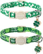 Lionet Paws 2pcs Pack St. Patrick Cotton Cat Collar, Breakaway Buckle by lionetpaws