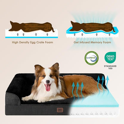 EHEYCIGA XL Dog Bed Memory Foam - Image 4