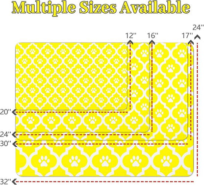 Dog Food Mat 16X24 Inch Pet Feeding Absorbent Mats - Image 4