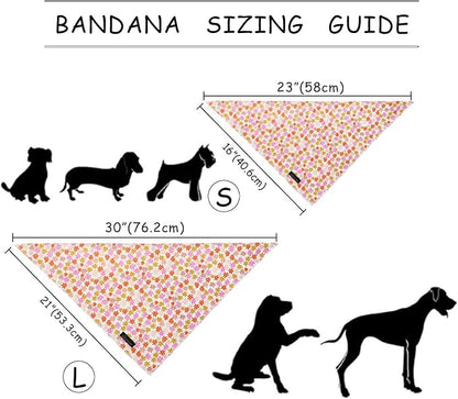 ARING PET Floral Dog Bandana, Spring Summer Daisy Flower Girl Pet Bandana Scarf - Image 7